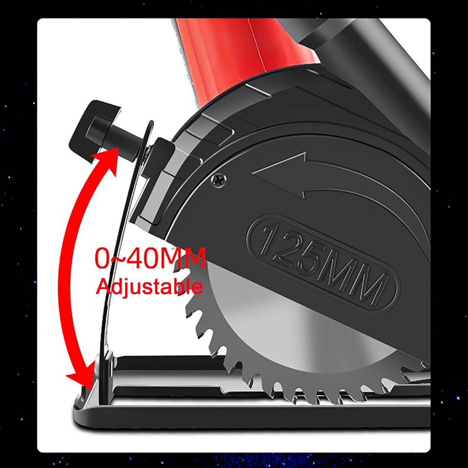 Soporte para amoladora angular ajustable de 45 grados con cubierta para accesorios para cortes y ranurados seguros - 4