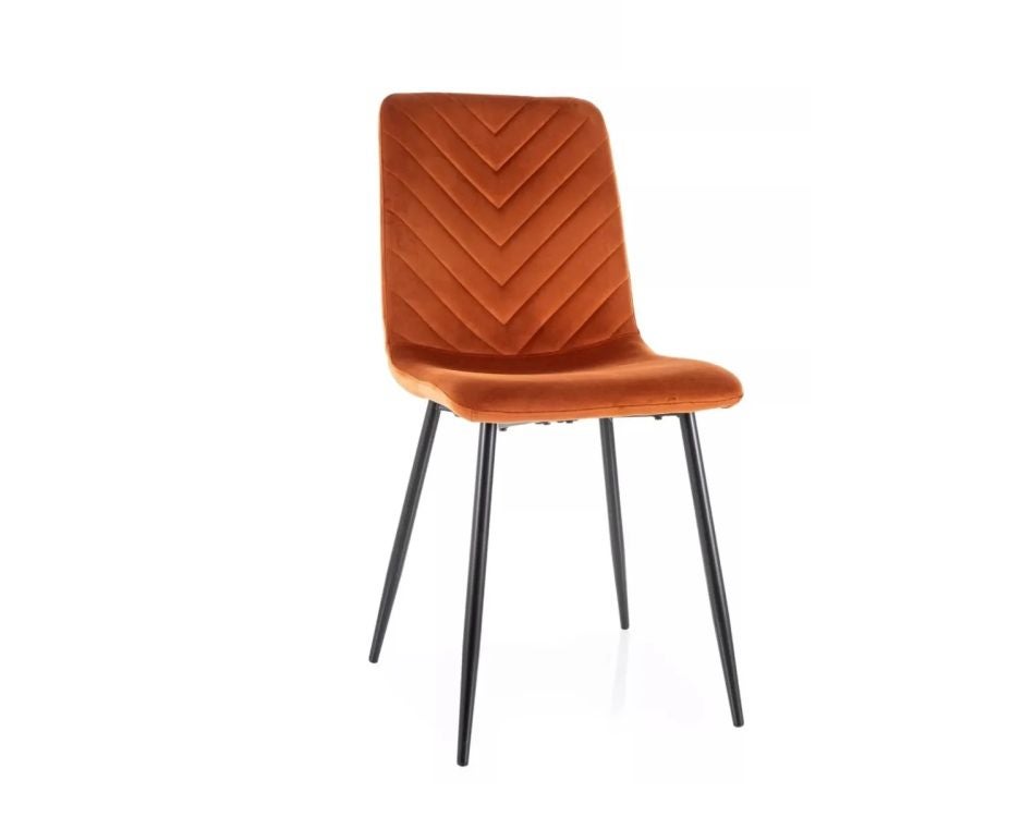 Krzesło tapicerowane DAREN VELVET cynamonowe