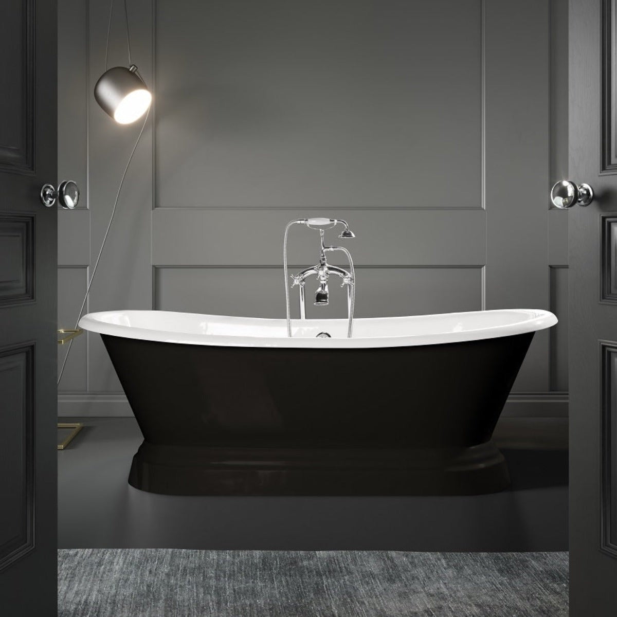 Bañera de hierro southport negra 180 cm