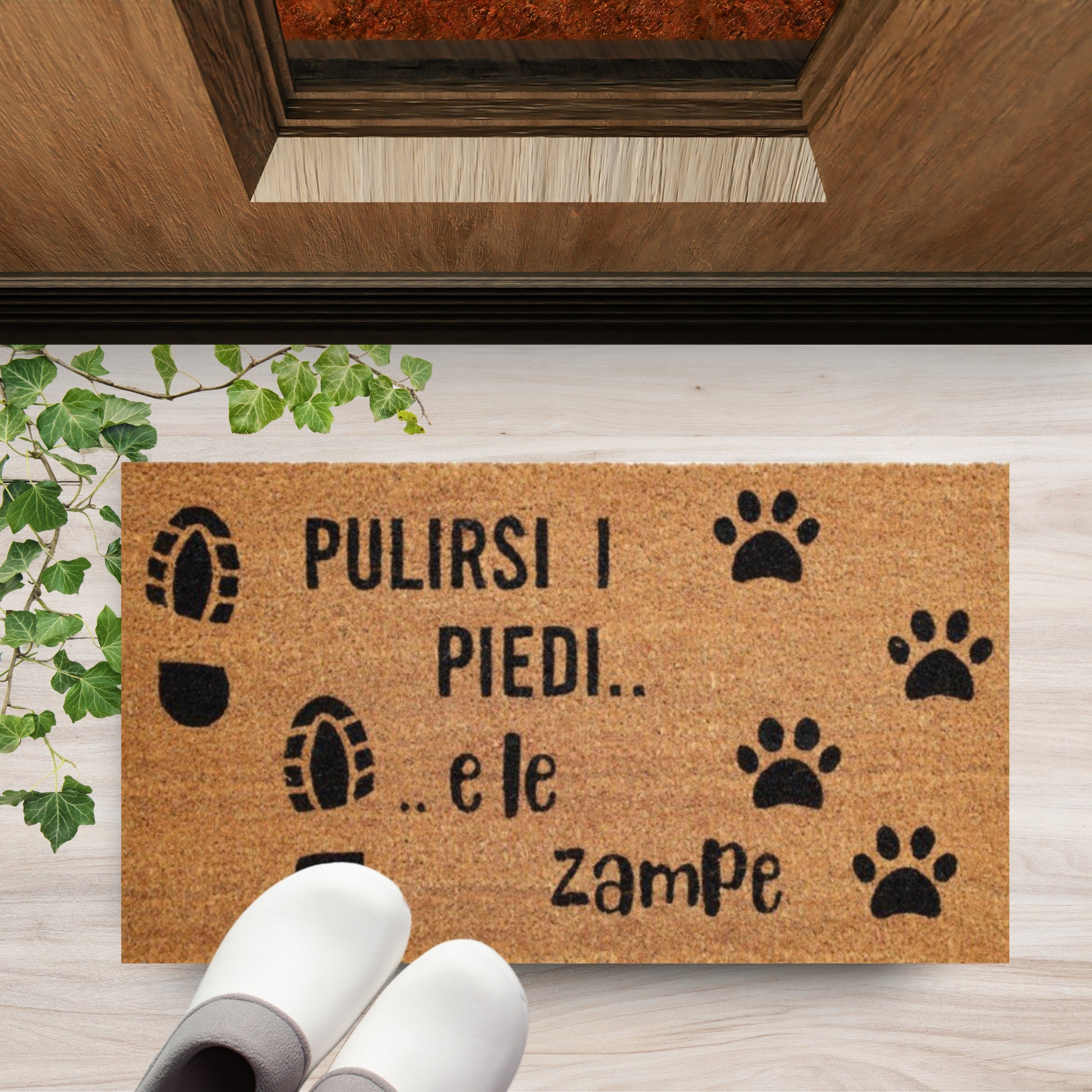 Zerbino Maplehome 40x70 Cm - Tessuto Non Tessuto Antiscivolo Per Interni/Esterni, Lavabile