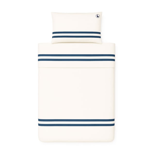 Parure 3 Pièces Écru (Housse de Couette INDIVIDUELLE + Drap Housse + Housse de Coussin) El Ganso