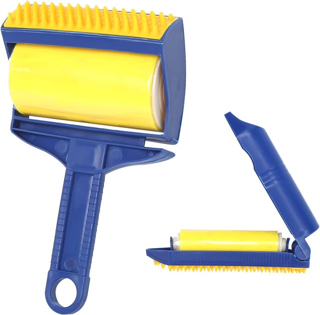 Rouleau anti-peluches réutilisable en silicone avec brosse pliante pour poils d'animaux,meilleur rouleau réutilisable pour poils d'animaux