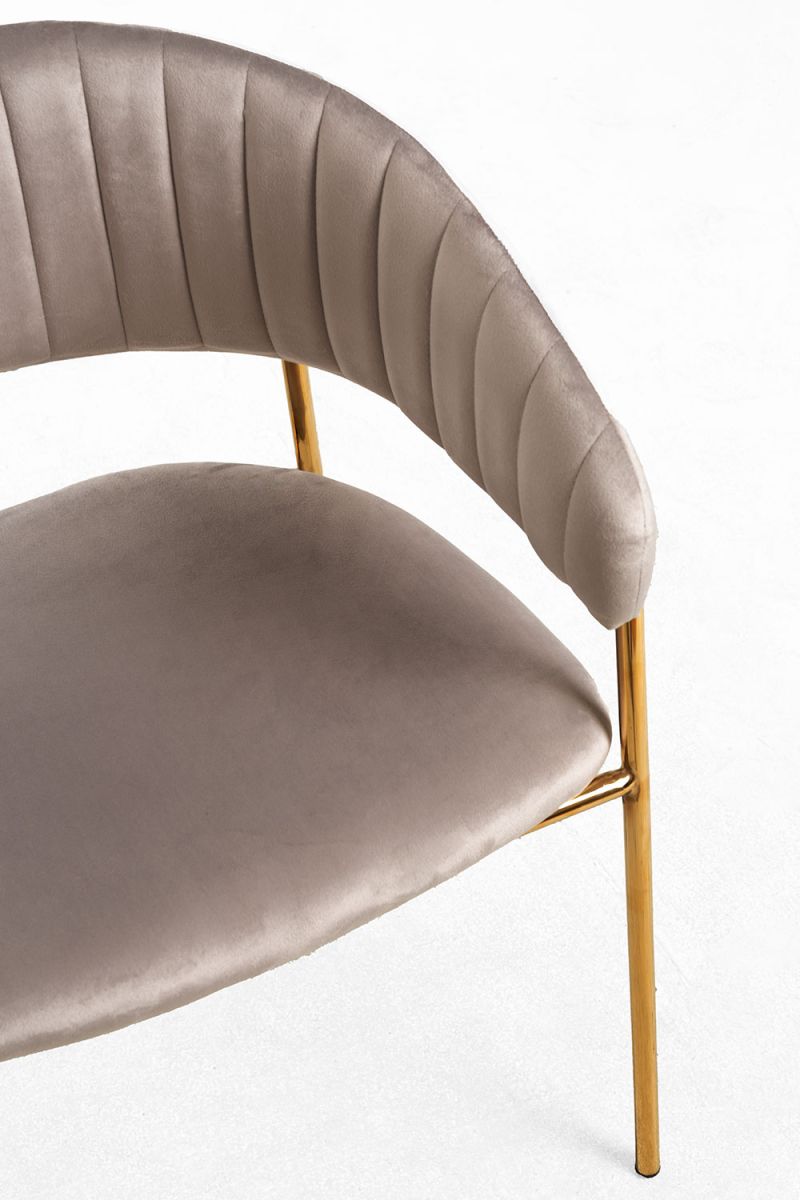 Cadeira Moniel Golden Veludo - Cinza escuro - 9
