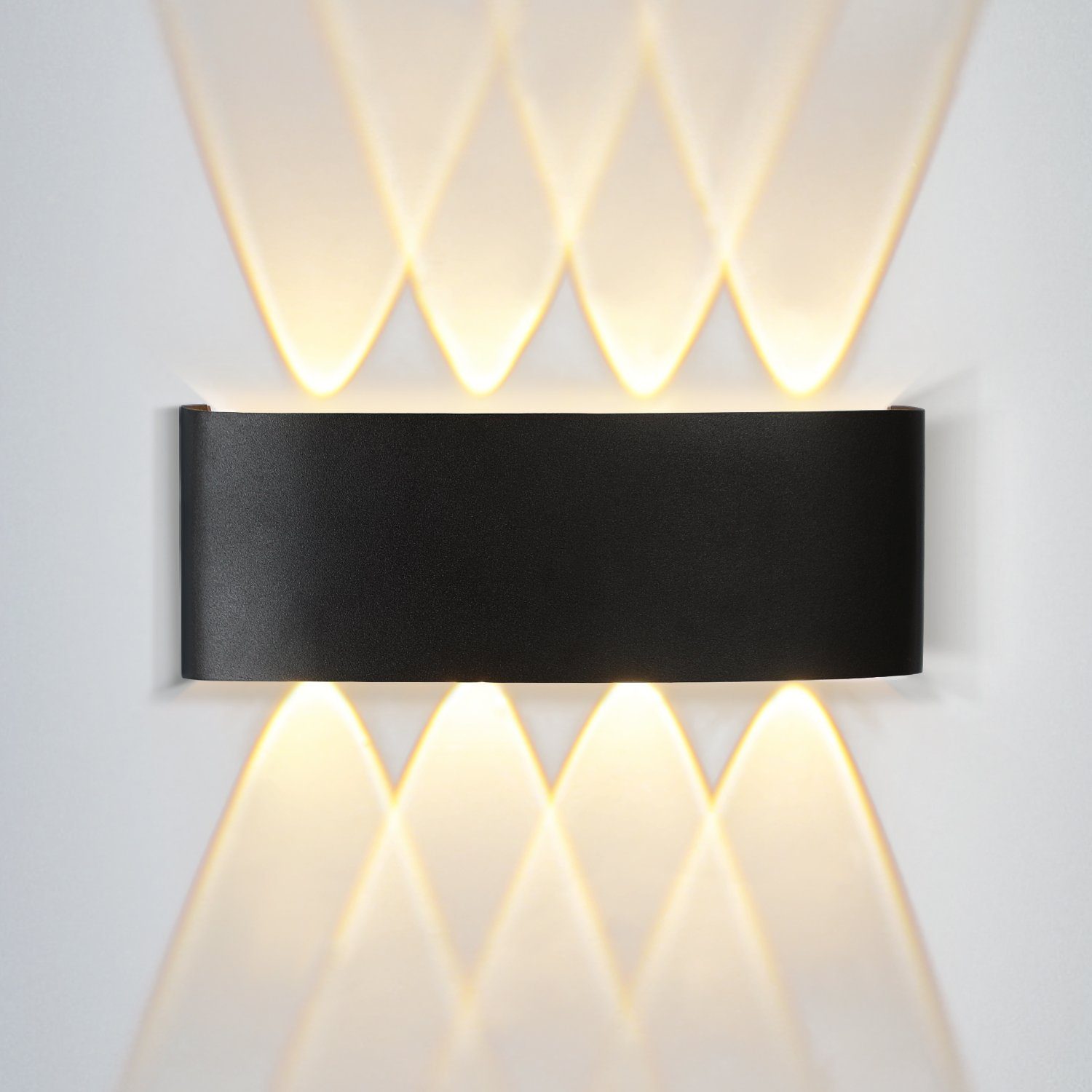 ZMH Nowoczesna lampa ścienna zewnętrzna LED z regulacją góra-dół, lampa ścienna zewnętrzna do sypialni i korytarza