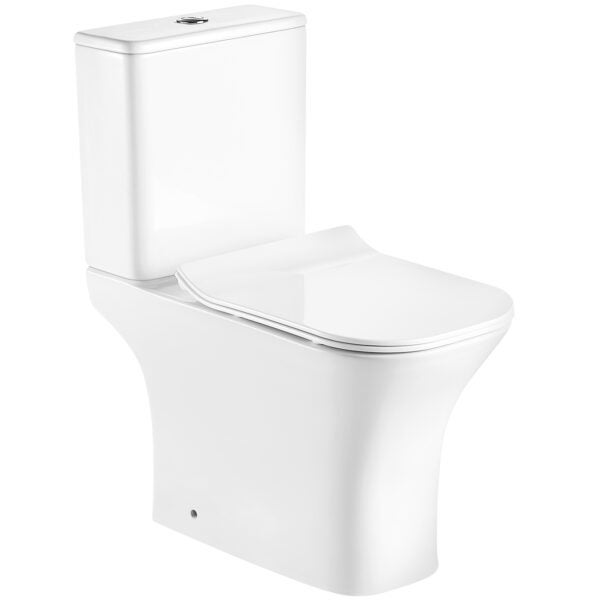 WC kompakt bezkołnierzowy Kamet z deską duroplast w komplecie KERRA