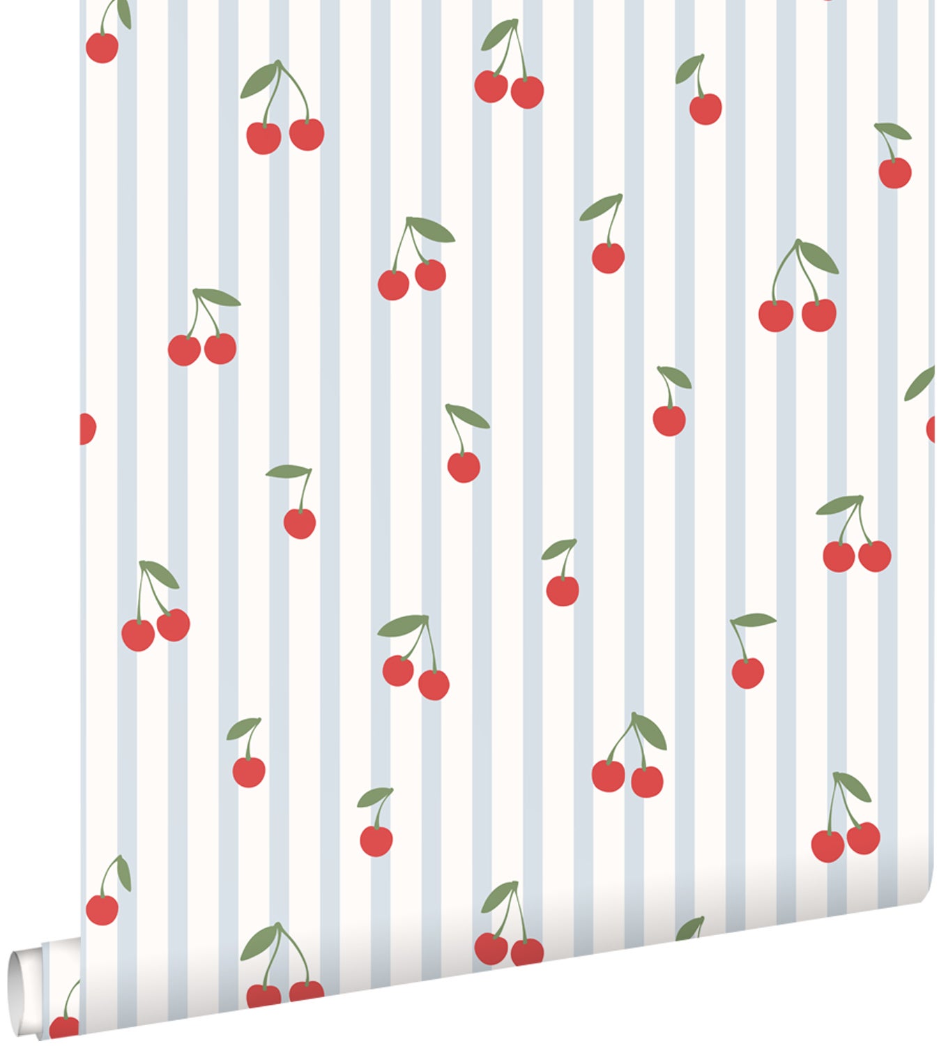 Tapeta z wiśniami niebieskimIczerwonym - 50 x 900 cm - ESTAHOME