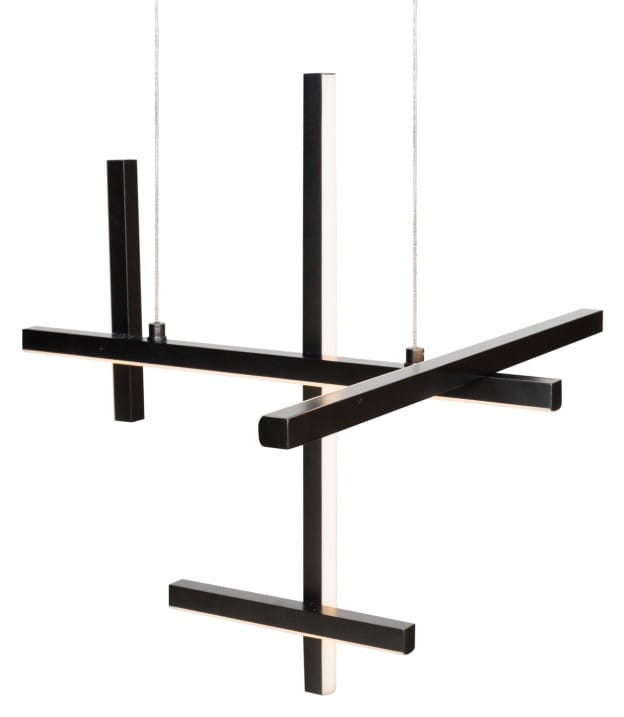 Lampa wisząca SOHO LED 27W Ciepła biel 1728lm czarna wym: 230 x 45,5 x 45,5 cm Maxlight