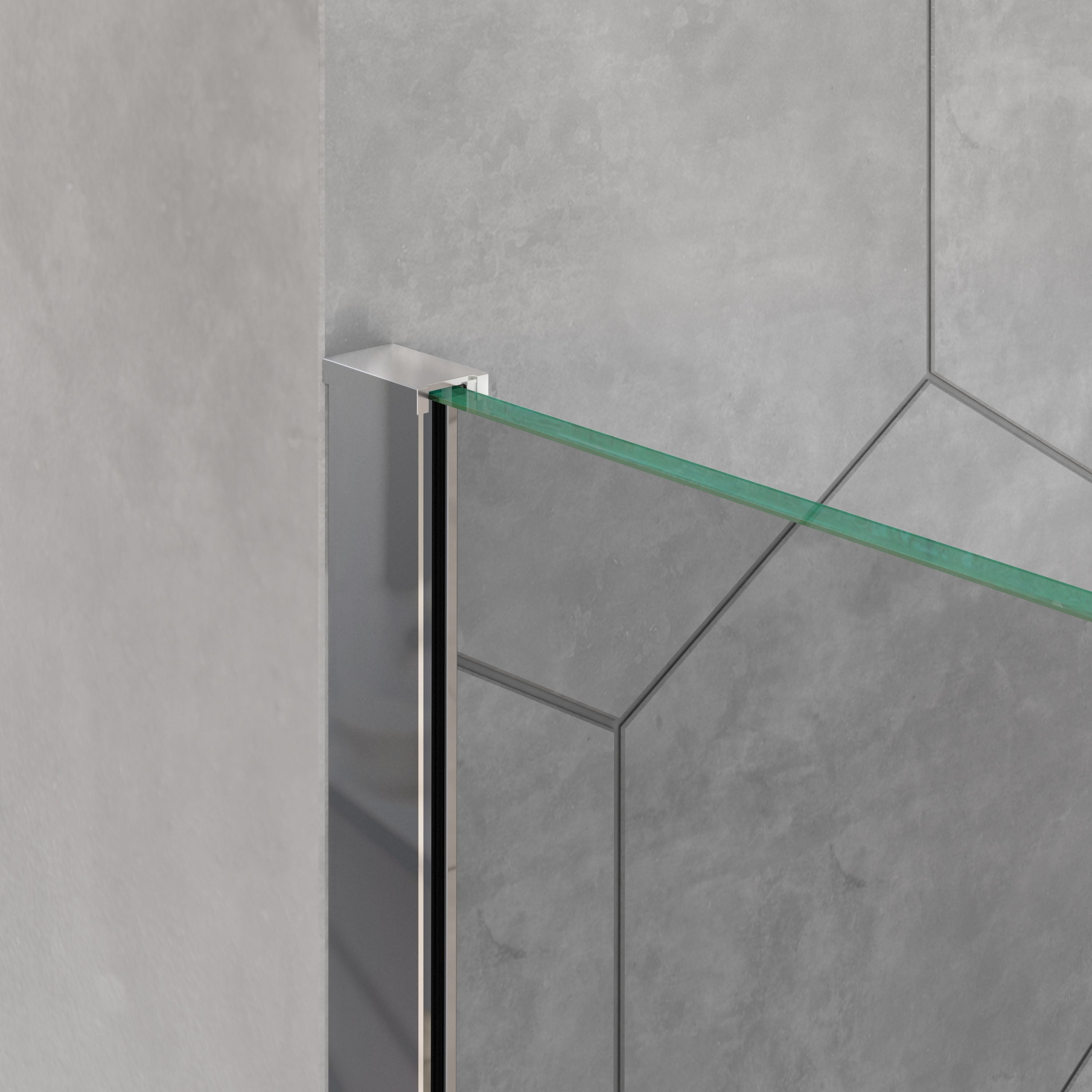 Bernstein Ścianka prysznicowa 160 cm Walk-In EX101 szkło przezroczyste 10 mm - 3