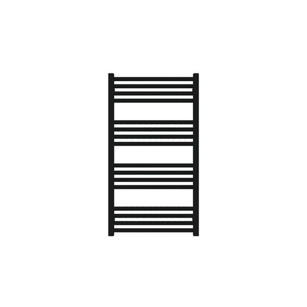 Sèche-serviettes électrique Sierra Noir 150W - 8 Barres, Design Sobre, Sécurité Surchauffe - 80x60cm