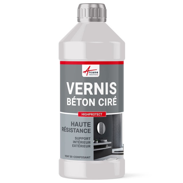 Vernis de protection béton ciré - HAUTE RESISTANCE - HIGHPROTECT - 10 m² - ARCANE INDUSTRIES