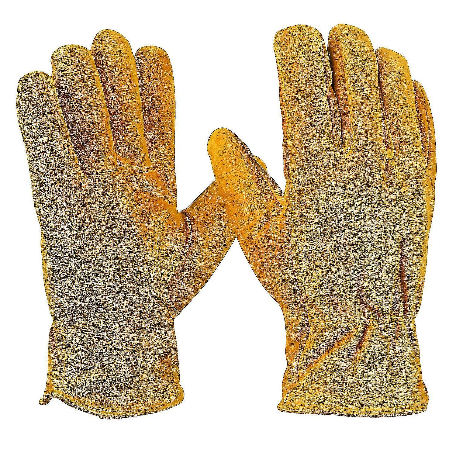 Gants de moto en peau de vache véritable, gants chauds et coupe-vent pour l'équitation en plein air, le ski et le camping - 2