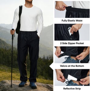 donhobo Pantaloni da uomo foderati in pile, antivento, caldi, spessi