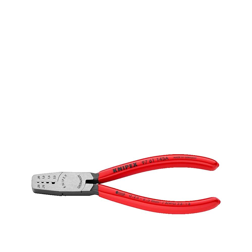Cleste profesional pentru sertizat ferule Knipex 97 61 145 A, 145 mm, O0.25-2.5 mm ²