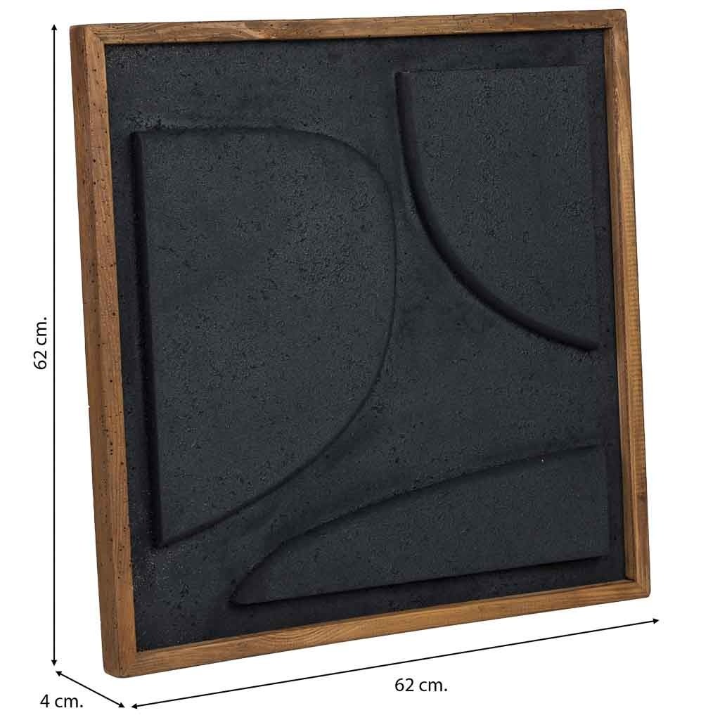 Tableau artisanal en bois recyclé en relief 62 x 4 x 62h cm | Leroy Merlin