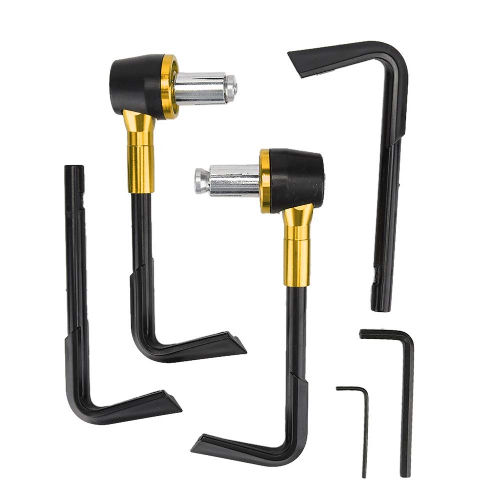 Akozon Protezioni Leva Freno Per Moto In Alluminio, Kit Anticaduta Per Manubrio 22 Mm (Oro) - 5