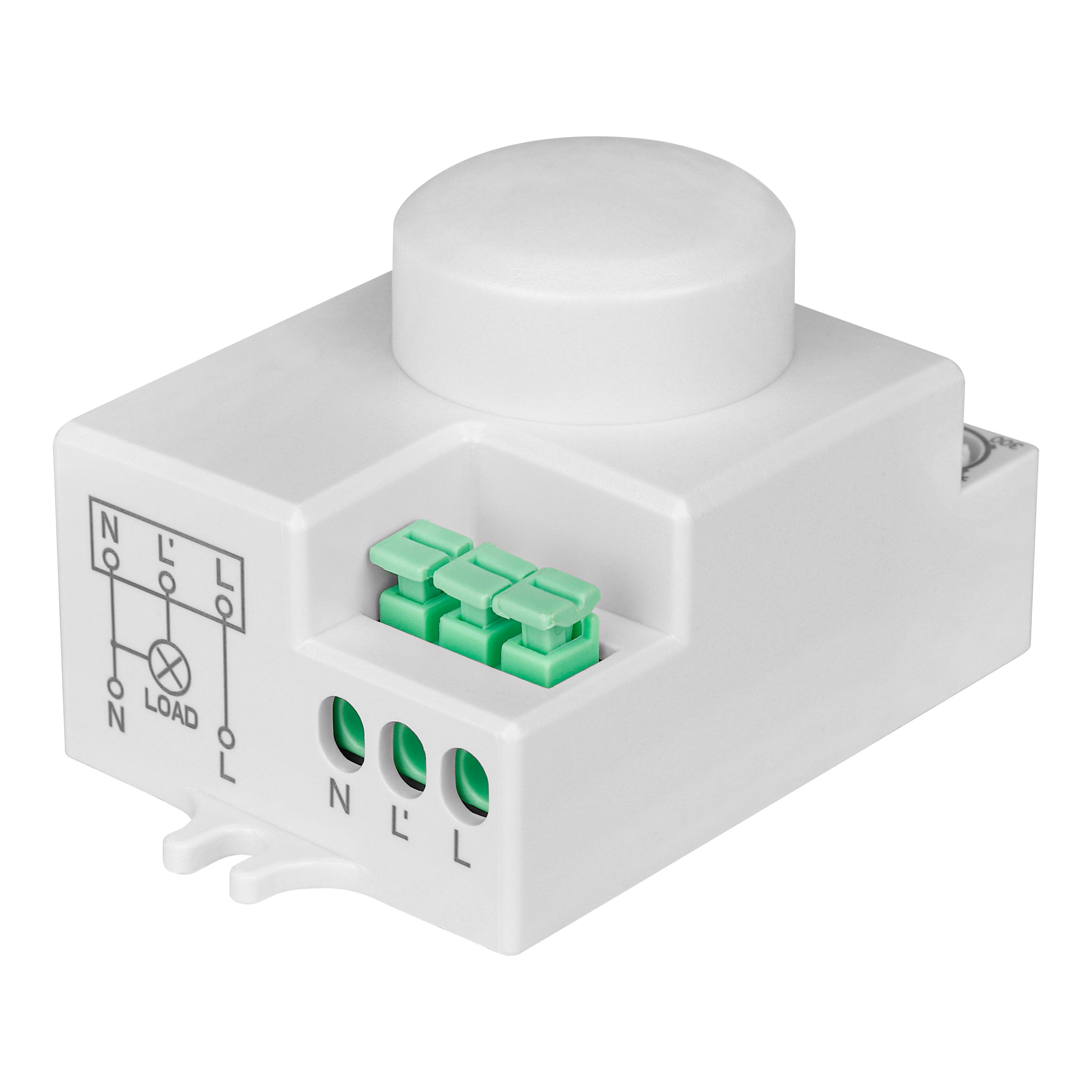 Czujnik ruchu mikrofalowy 1200W 360 stopni regulacja IP20 5.8GHz biały MasterLED