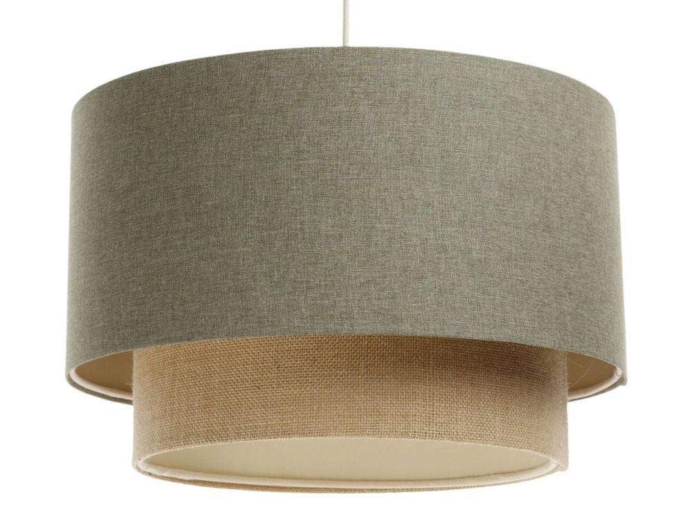 Lampa wisząca ERUTAN DOUBLE 50 zielona/beżowa
