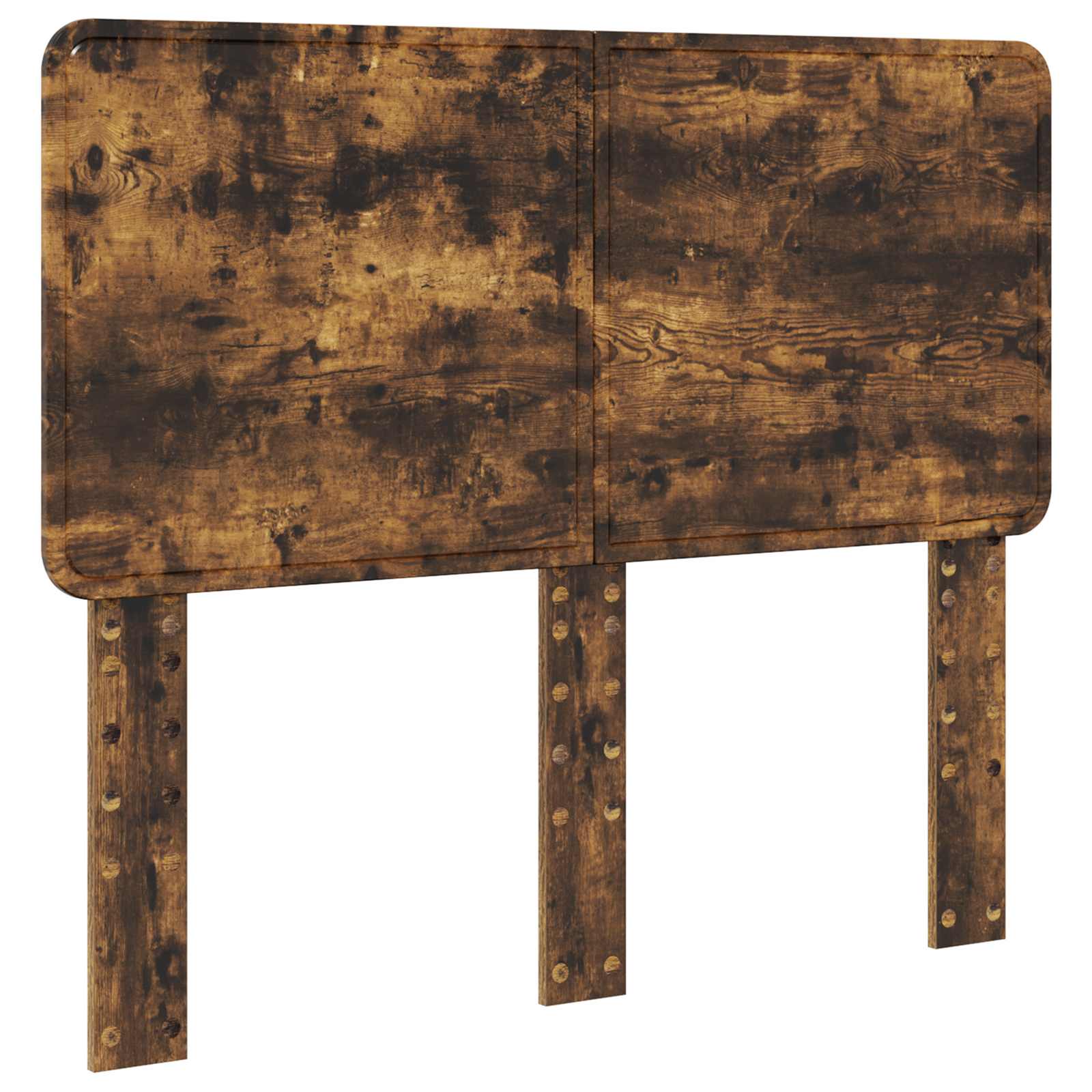 Cadre de lit chêne fumé 135 x 190 cm bois de pin massif - 6