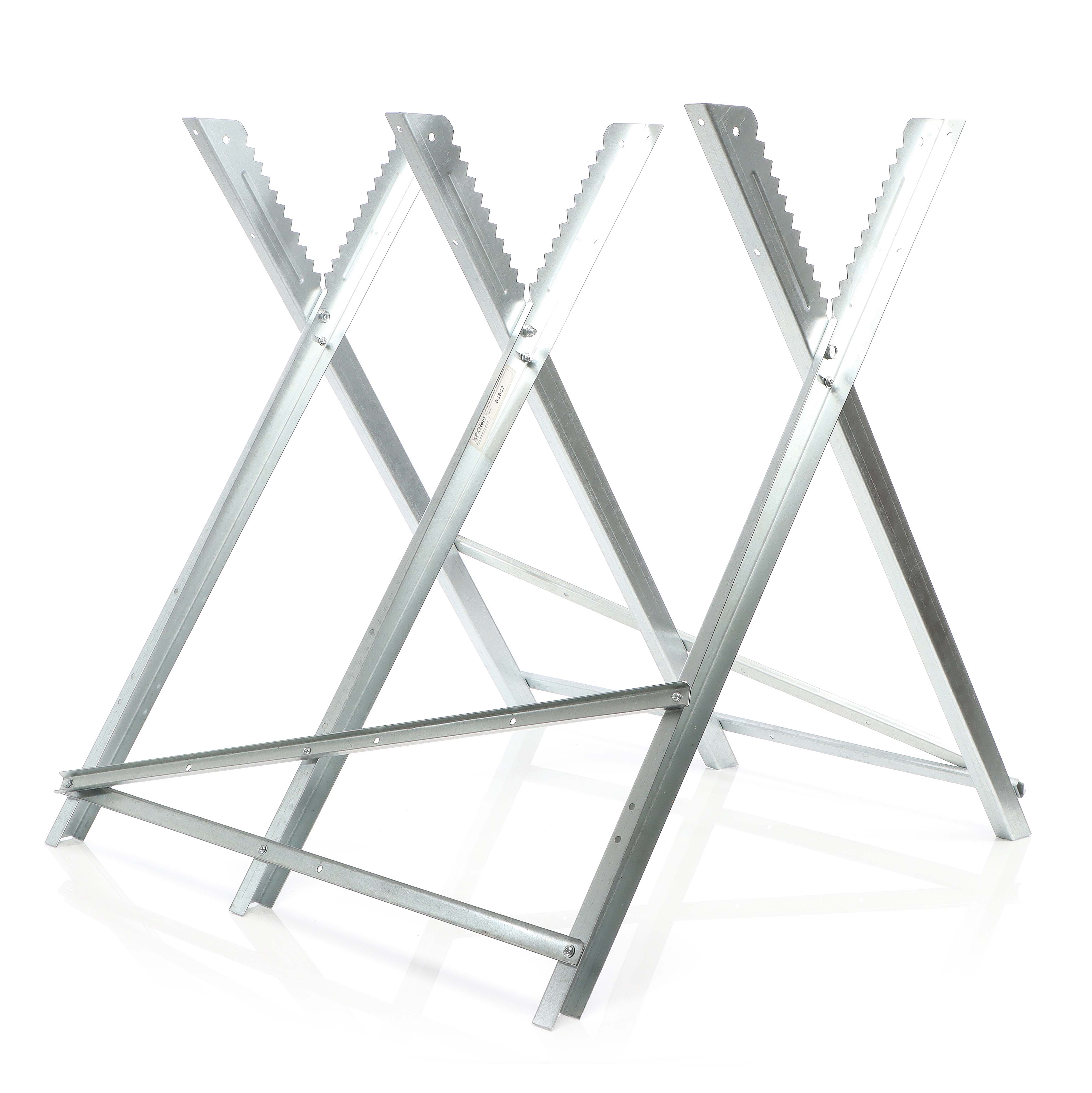 Wiltec Cavalletto taglialegna pieghevole per sega con 3 supporti dentellati per tronchi max 100kg - 7