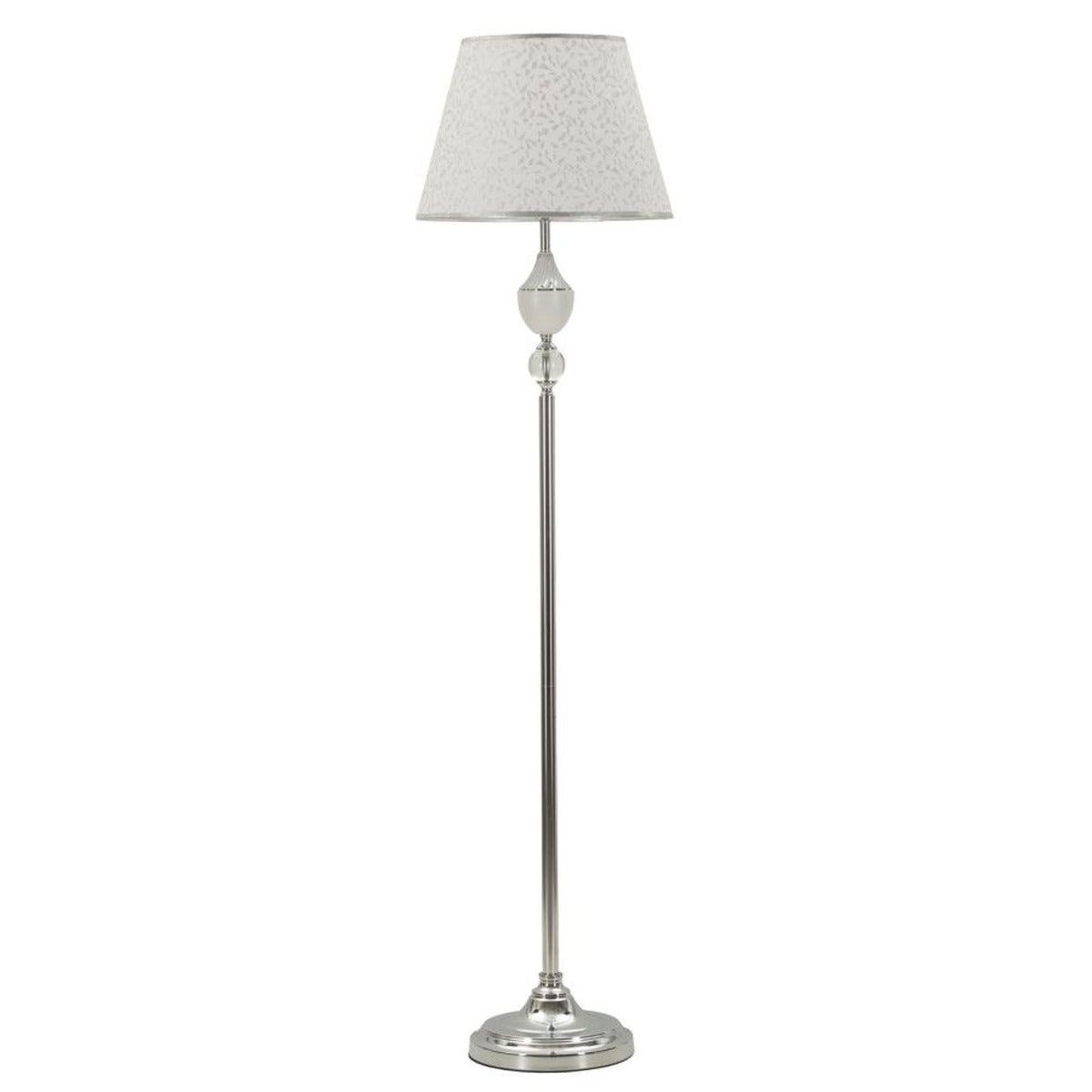 Lampa Podłogowa MF906, Tkanina, Srebrny, Seven Design
