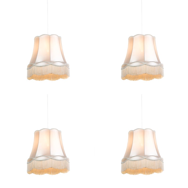 Qazqa retro lampa wisząca z kloszem (1 punkt) - Granny - kremowy, okrągły, 45cm wewnętrzne