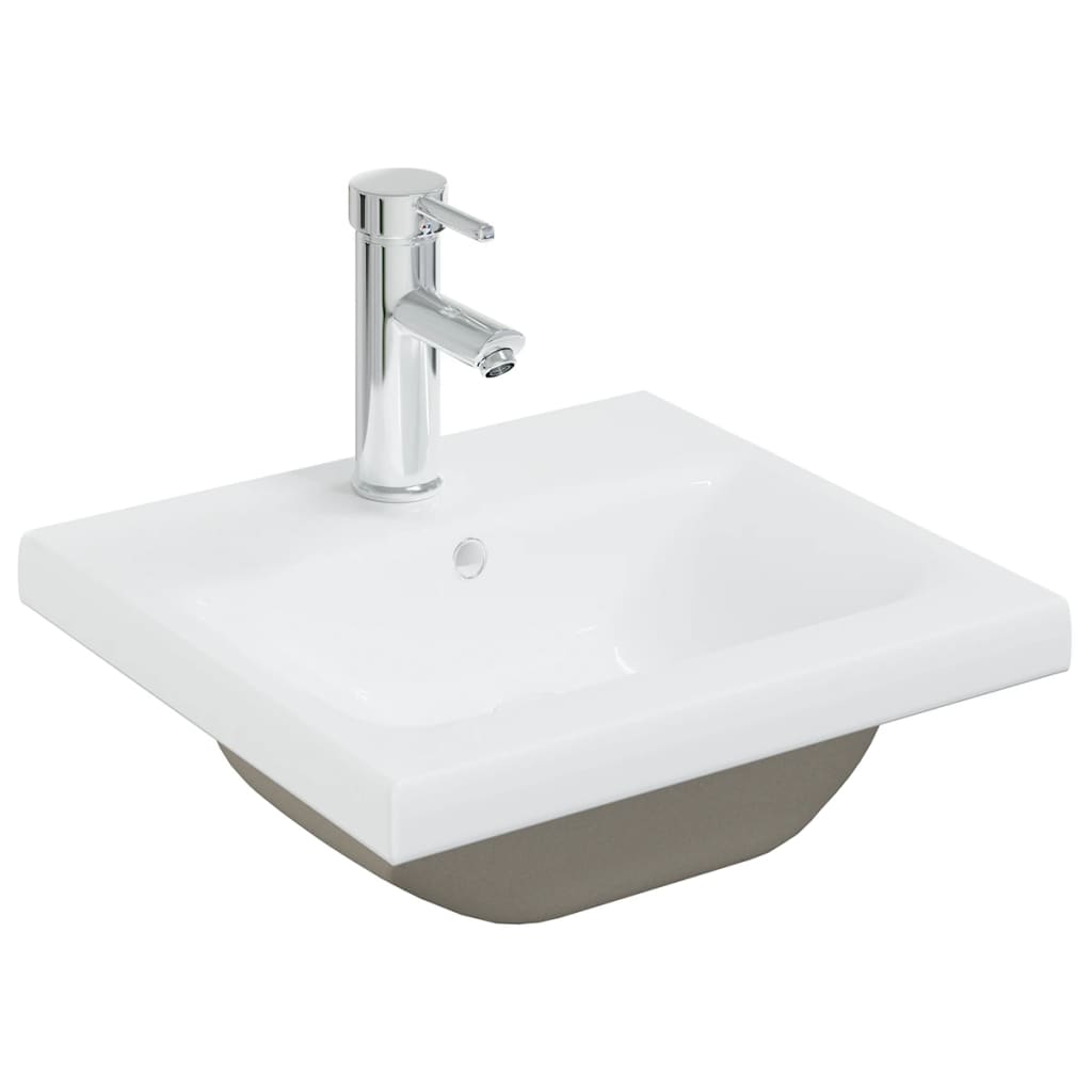 Mobile lavabo con lavabo integrato 41 x 38,5 x 46 cm in truciolare bianco lucido 02_0006441 - 6