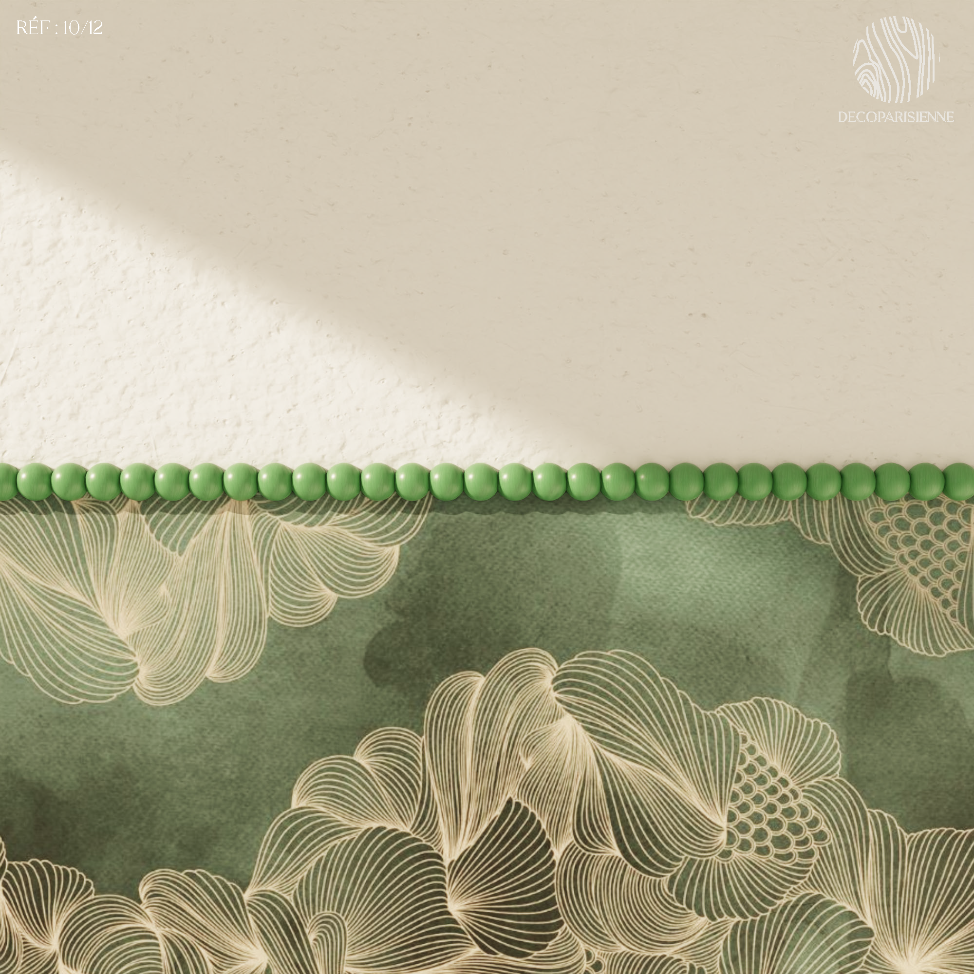 Lot 5 Moulures Décoratives Perle Brut - 100 x 1.2 cm - Bois de hêtre massif - Style Parisien - A peindre | Leroy Merlin