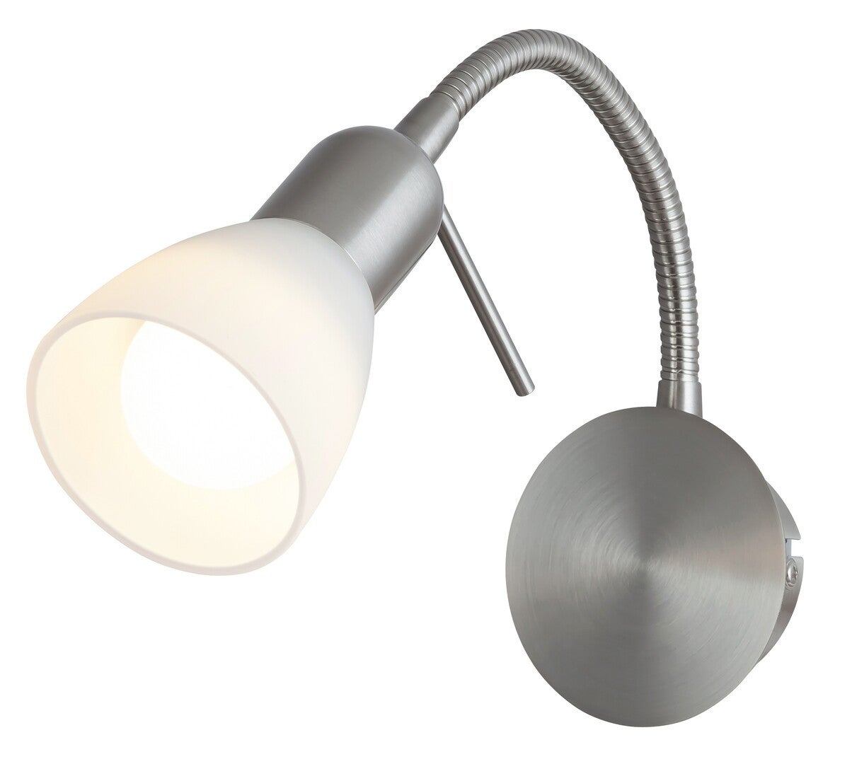 Kinkiet ścienny Soma chrom satynowany-biały 1xE14x40W z włącznikiem wym: 20,5 x 8 x 22,5 cm metal IP20 Rabalux