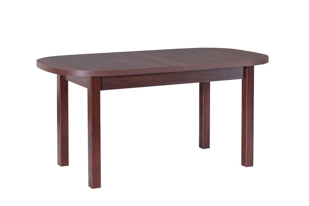Elegancki rozkładany stół Wenus I z zaokrąglonym blatem w kolorze orzech – idealny do jadalni