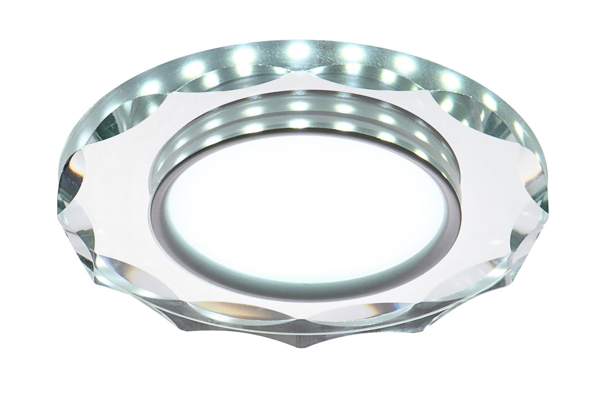 Oprawa stropowa sufitowa wpuszczana Ssp srebrno-przezroczysty LED 8W 6000K 500lm wym: 11,2 x 11,2 cm okrągła Candellux