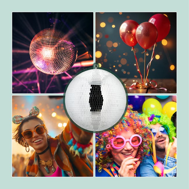 Palline Da Discoteca A Specchio - 40 Pezzi Da 5 Cm Per Feste, Matrimoni E Decorazioni - Effetto Luce Brillante - Foto 4