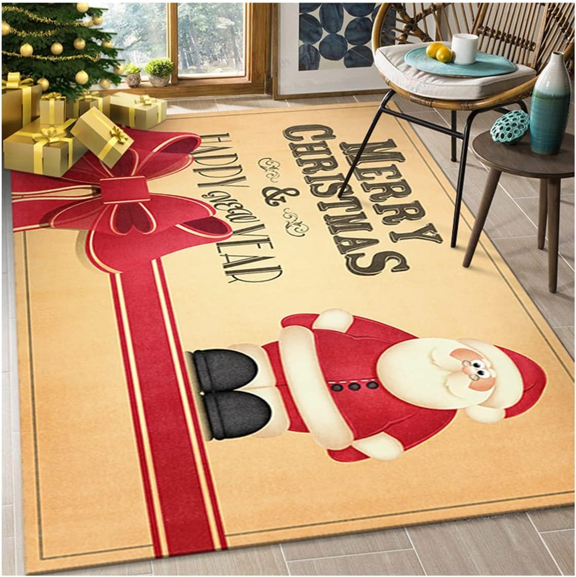 Żółta mata świąteczna 40*60 cm, 1 sztuka, dekoracja świąteczna, retro wiadro, dom, dekoracja drzwi, mata świąteczna, dywan do salonu