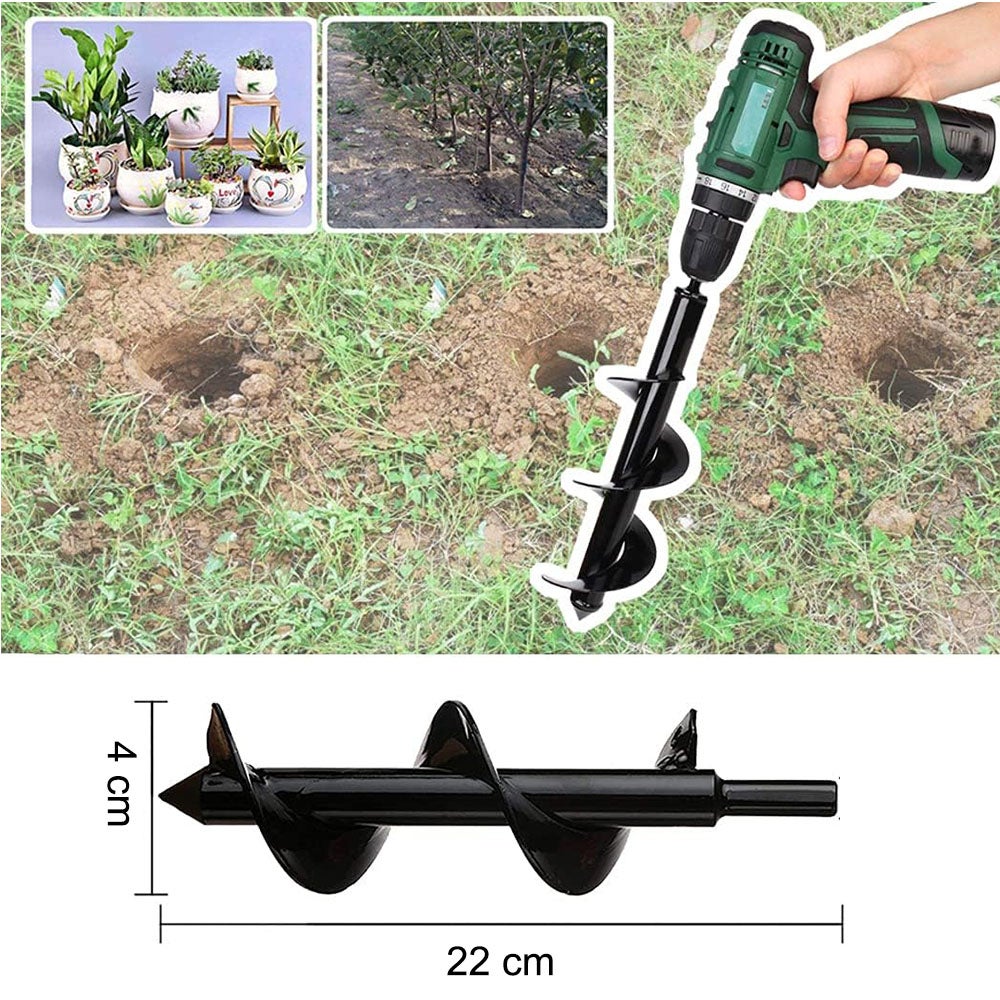 Jardin Foreuse, Acier Inoxydable, Tariere Thermique, Creuser des Trous Cultiver en Profondeur, Outil de Plantation Pratique pour Fleur Planter - 2