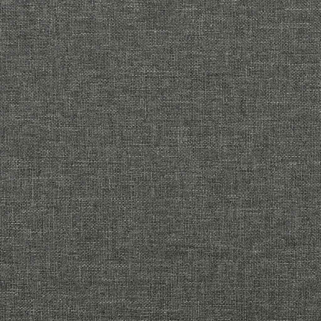 Cadre de lit sans matelas gris foncé 120 x 190 cm tissu - 8