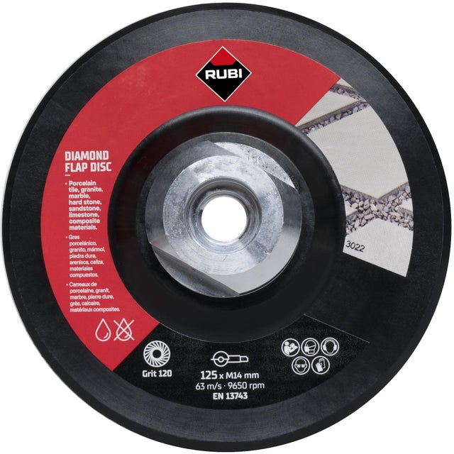 Disque à lamelles diamantée RUBI - 125 mm - 120