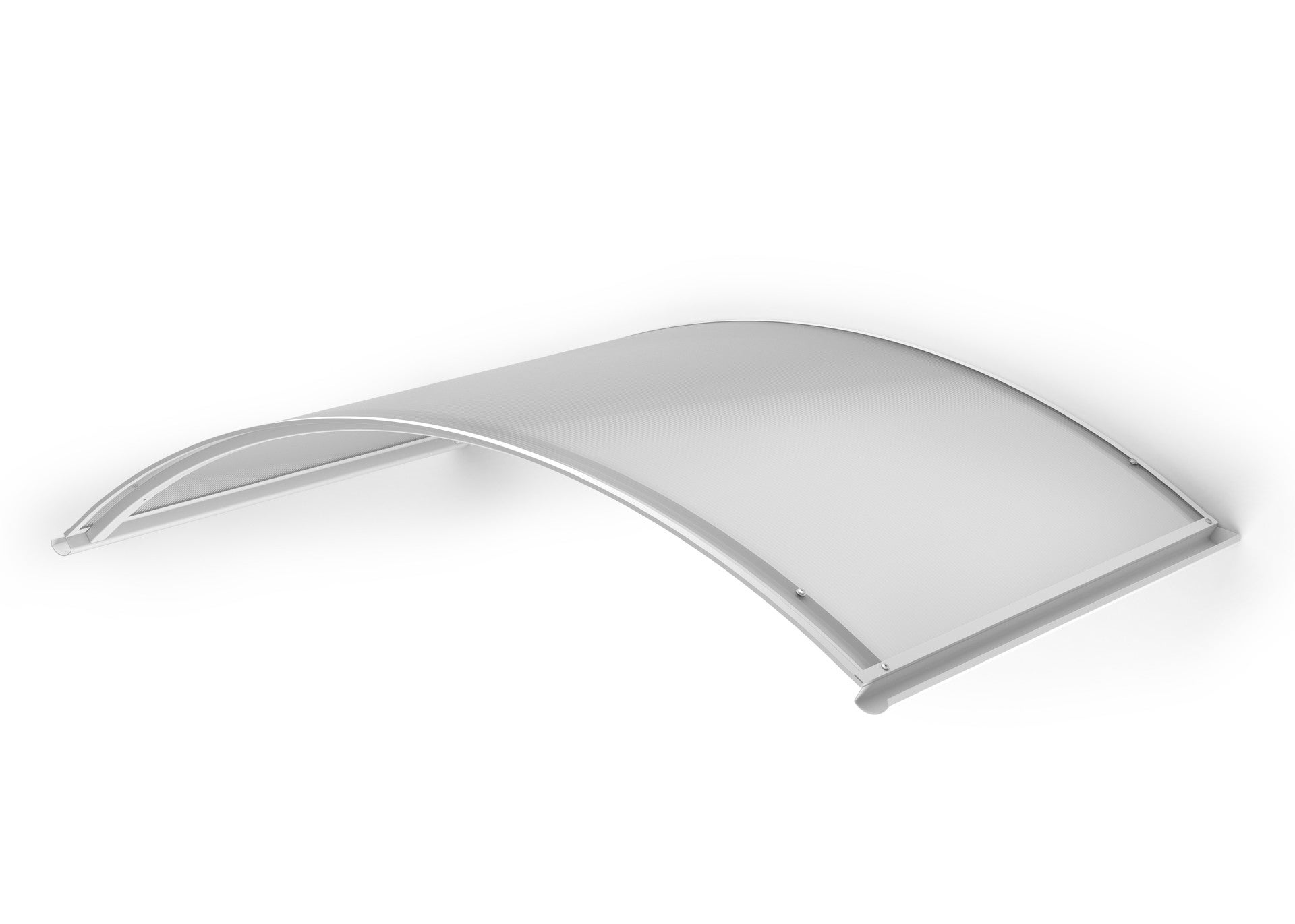 Arctom marquesina, tejadillo para puerta de aluminio blanco topaz 130x70, policarbonato celular