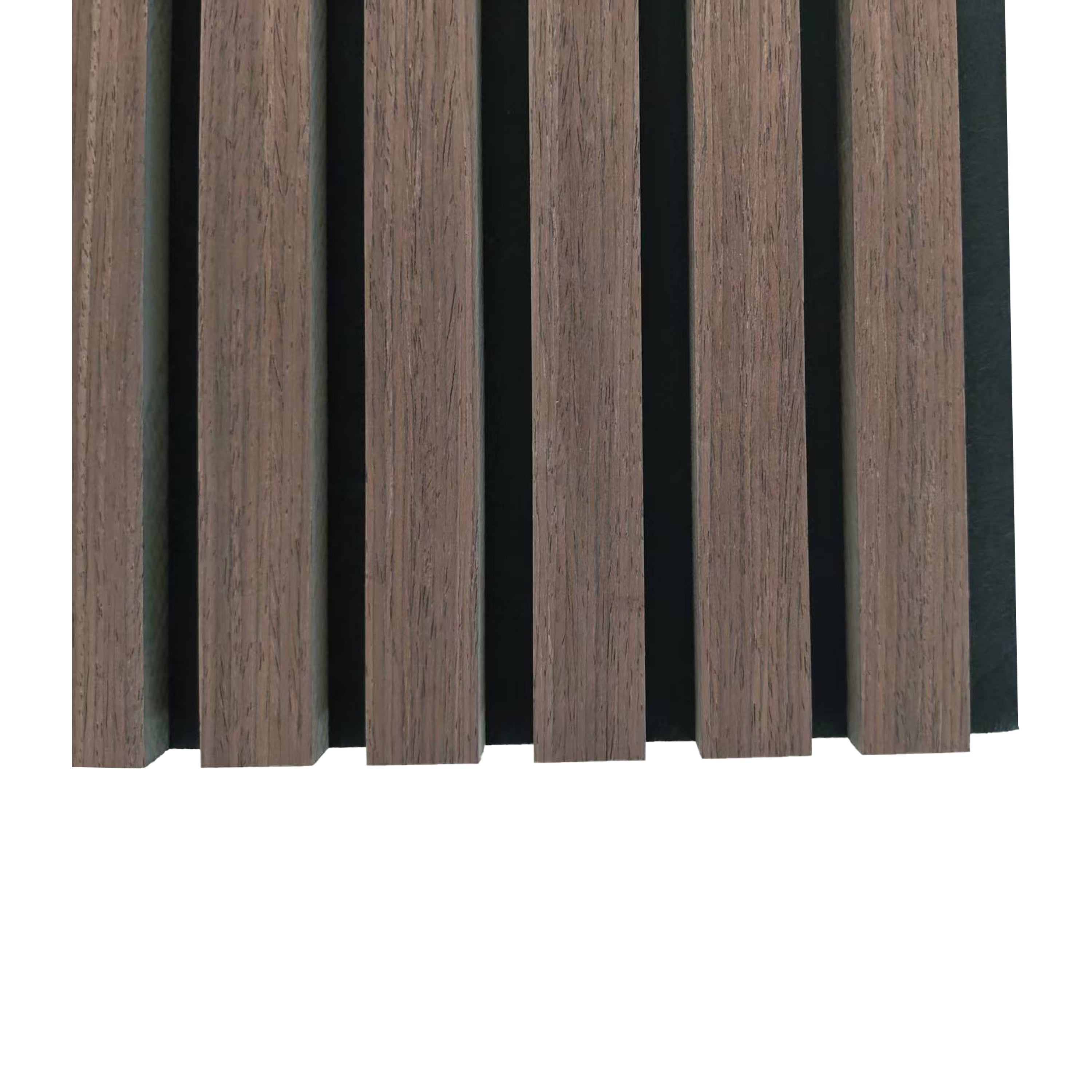Lot de 2 panneaux muraux acoustiques décoratifs en bois MDF 260 x 30 cm, finition chêne noyer, excellente isolation phonique, installation facile. - 6