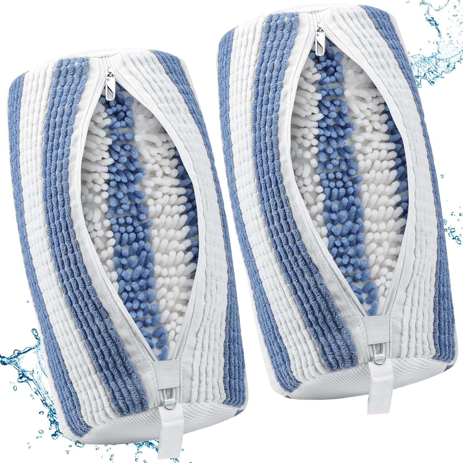 Lot De 2 Sacs De Lavage Pour Chaussures Machine - Réutilisables, Indéchirables, Protègent Chaussures Et Tambour (gris)