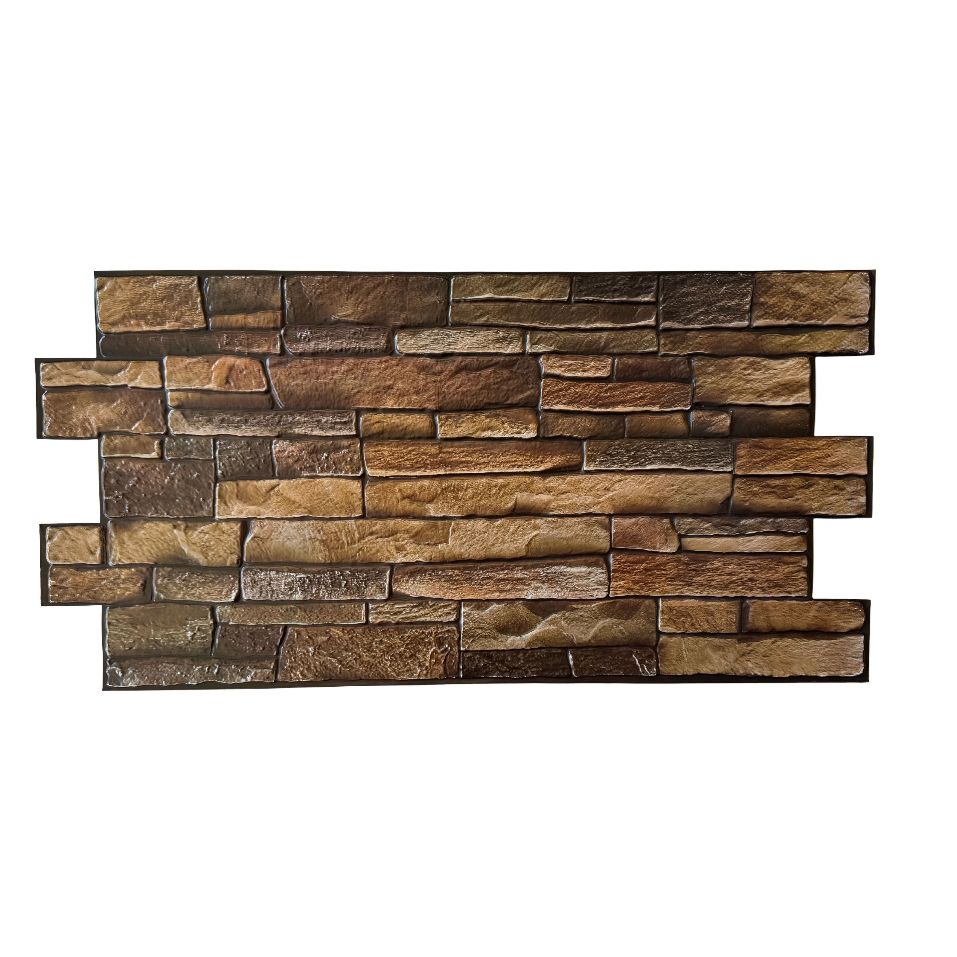 Panneaux 3D Revêtement Mural PVC effet PIERRE PLATE 96x48cm Réaliste ...