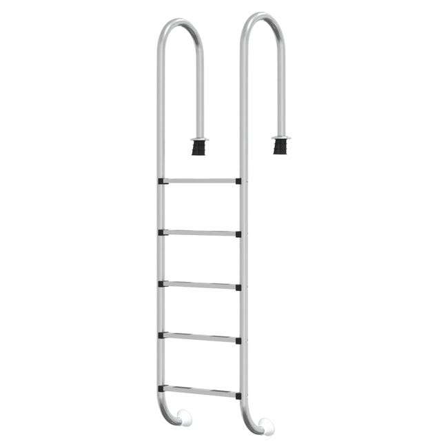 Escalera Para Piscina De Acero Inoxidable 304 - 54x38x211 Cm, 5 Peldaños Antideslizantes, Para Piscinas Enterradas
