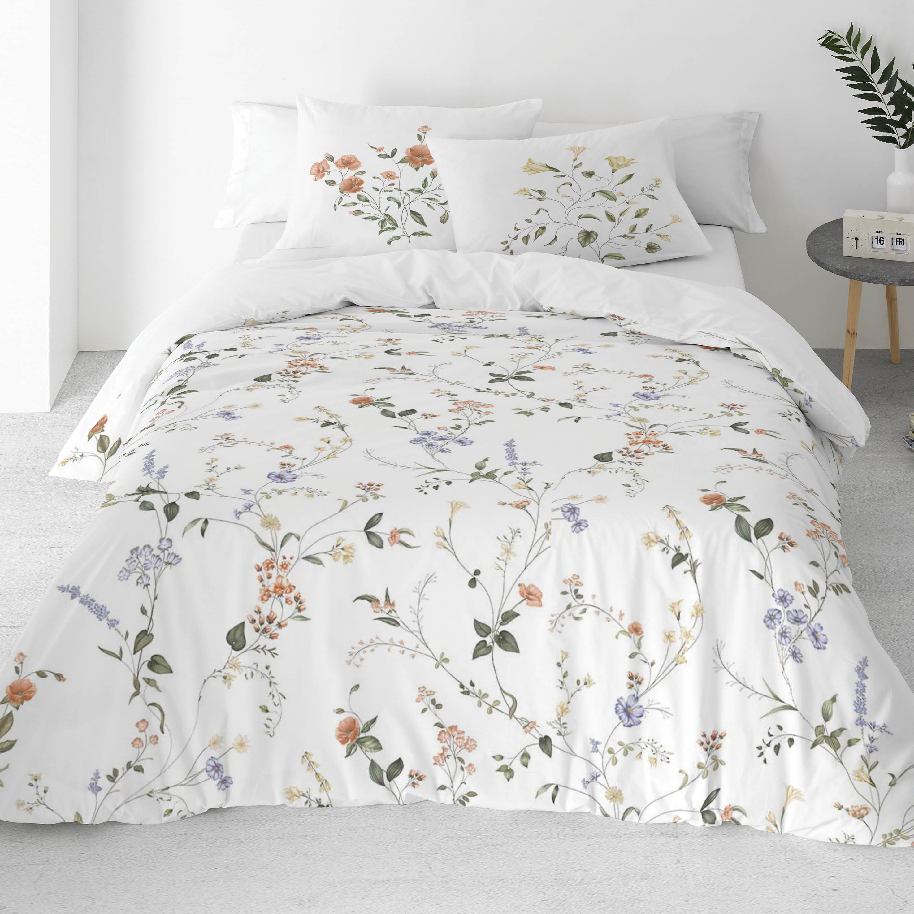 NATURALS - Capa de edredão estampada Cama 90 - Algodão extra macio - Inclui 1 ou 2 fronhas - Fabricado em Espanha - BELTANE - 2