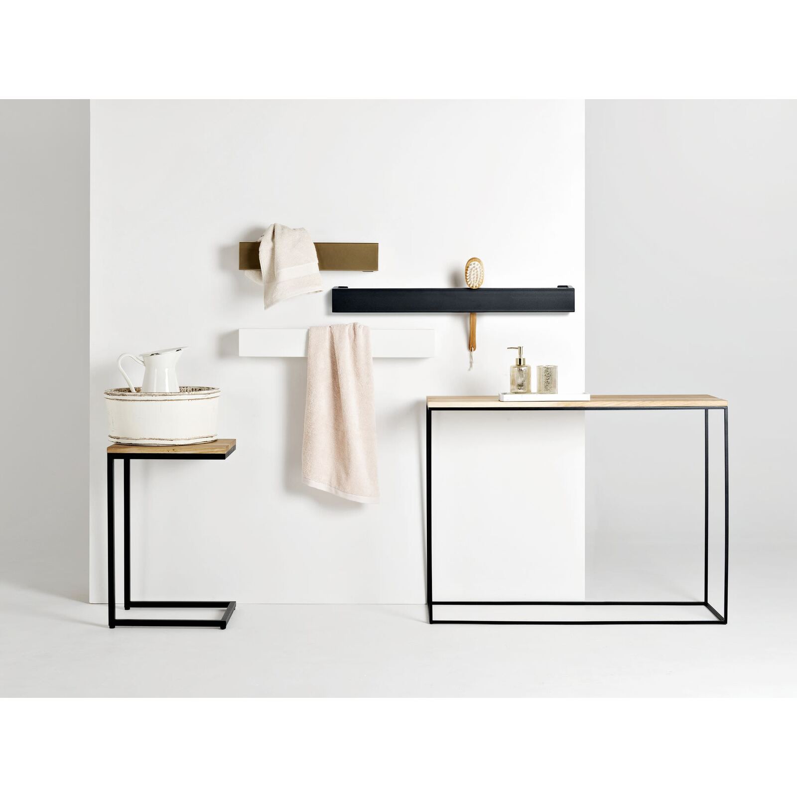 Porte-serviettes uton 50 x 10 x 10 cm Doré - 2