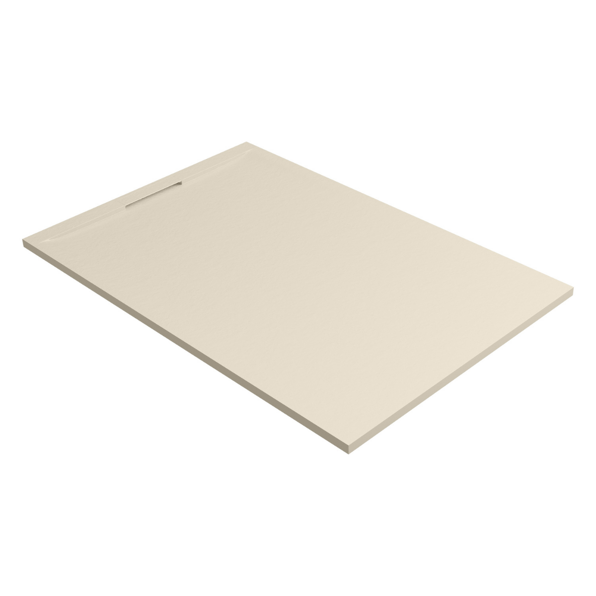 Receveur de Douche Extraplat 160x90x3cm Beige en Résine Minérale - Antidérapant, Texture Ardoise - RAGNAR LAVABERG - 3