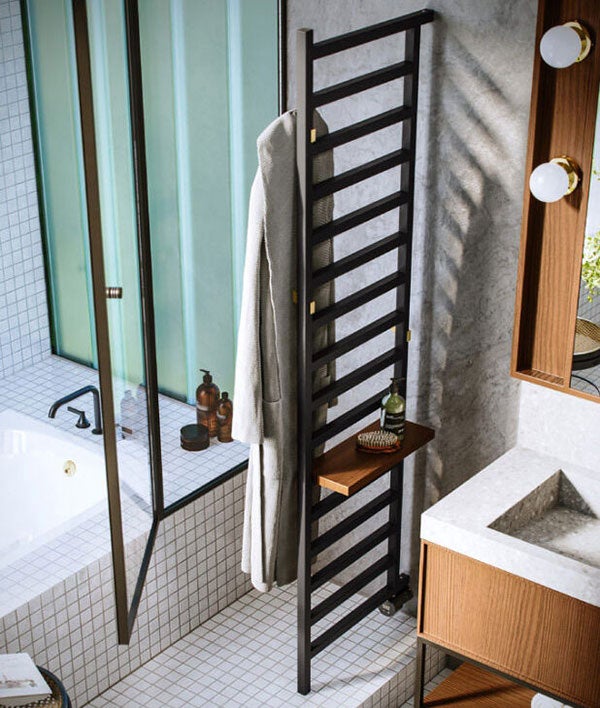 Sèche-serviette eau chaude noir de 1515mm de haut et 500mm de large - 522 Watt - SIM1515/500DWZXN - 4