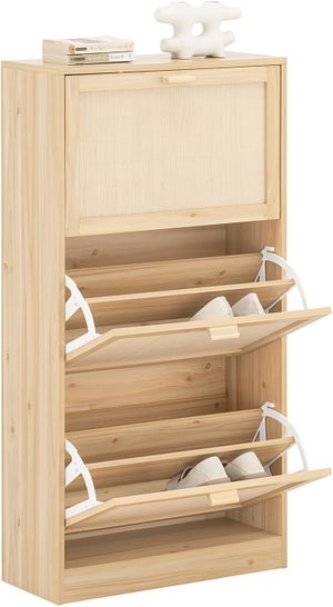 Zapatero con Solapas y baldas Armario de Entrada Zapatero