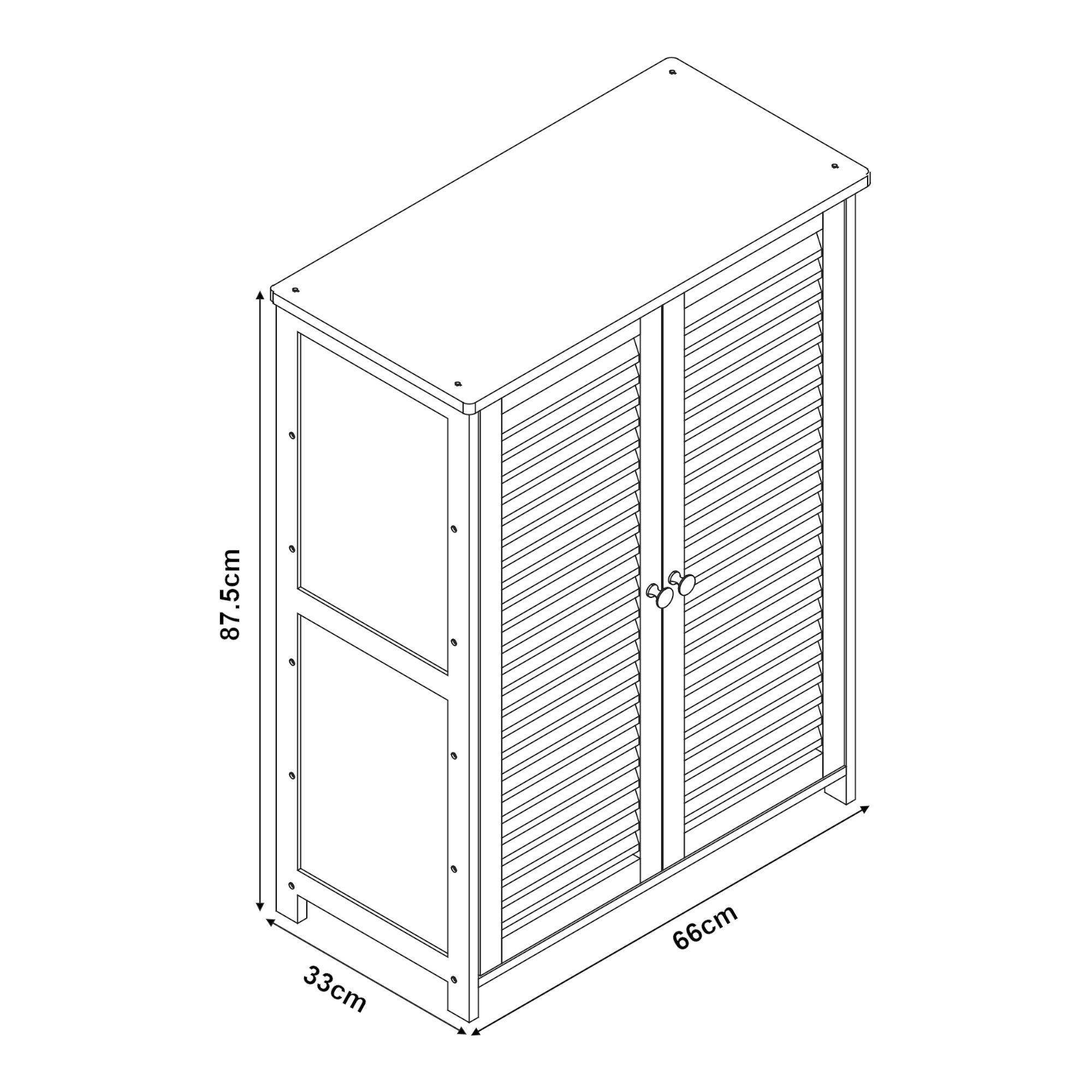 Armoire à chausures Klamp bambou 88 x 66 x 33 cm naturel [en.casa] - 4