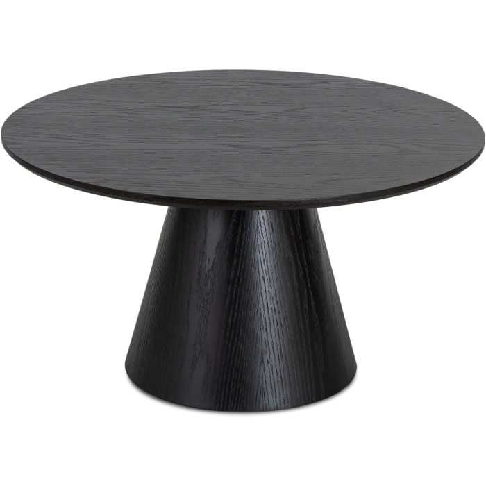 Stolik Kawowy Okrągły Czarny Duży Nowoczesny Okrągła Ława CASSANDER MAX