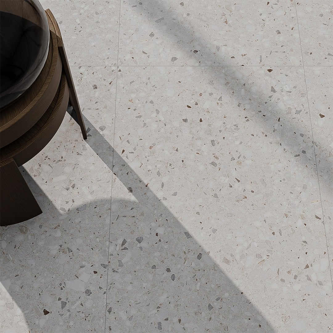 Terrazzo Tono su Tono Bianco - Piastrelle 30x60 cm 9 mm - SFR 3000 30x60 MATT R10 9 mm - 3