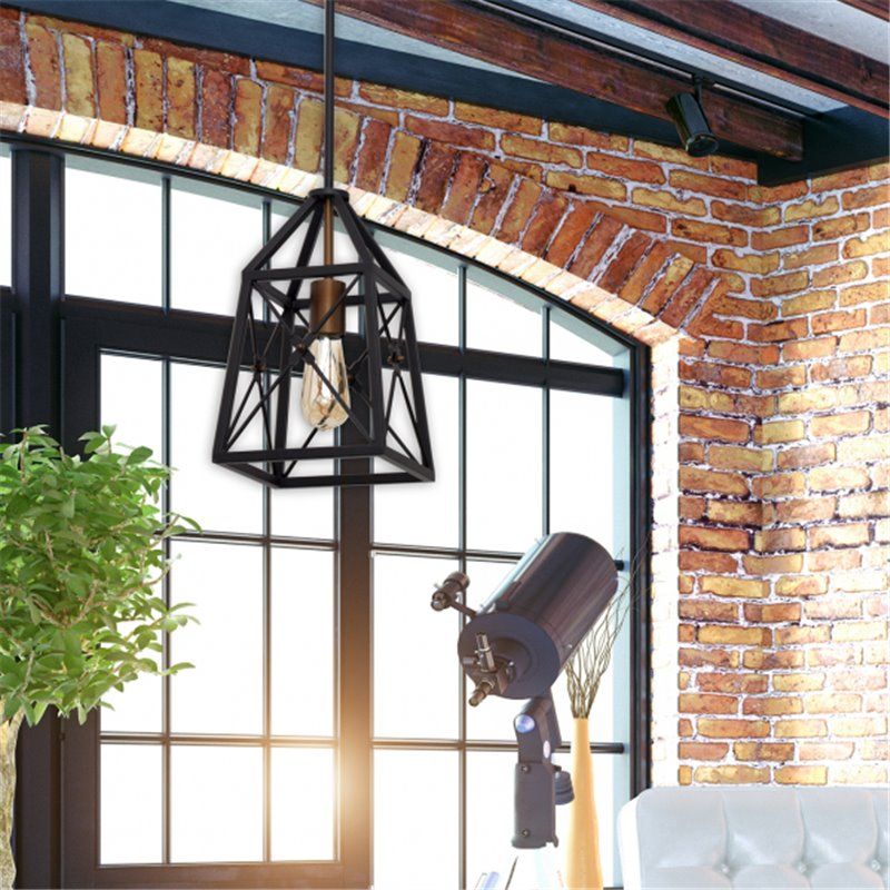 Lampe suspendue Pavel 1xe27 Noir/or FABRILAMP - 4