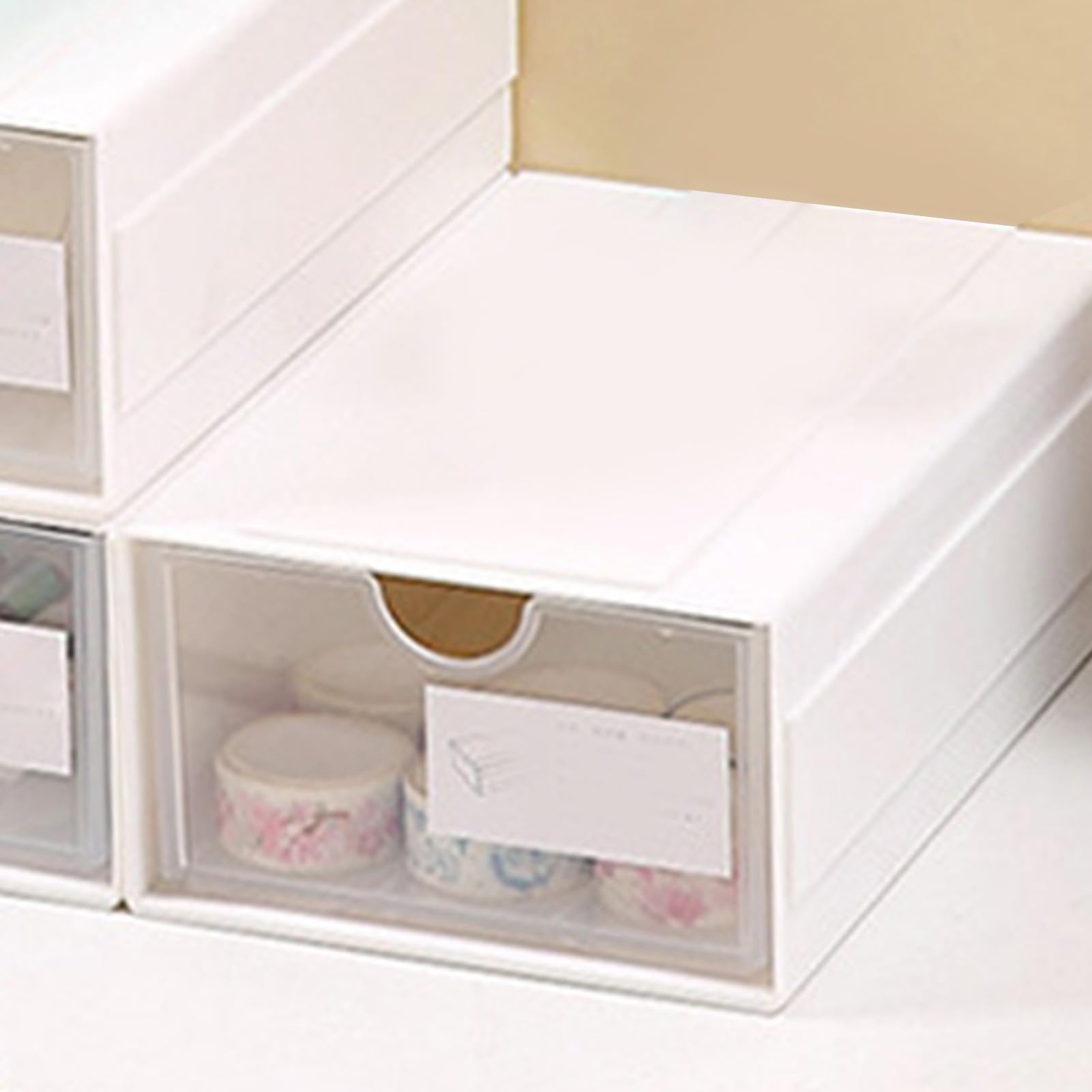 Boîte de rangement à tiroirs en plastique pour bureau, organisateur de rangement à tiroirs, gain de place, conteneur à tiroirs polyvalent pour bure - 8